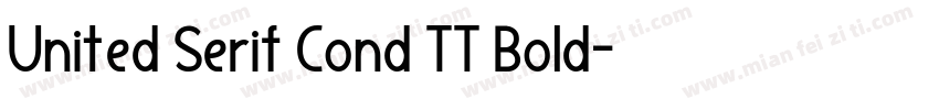 United Serif Cond TT Bold字体转换